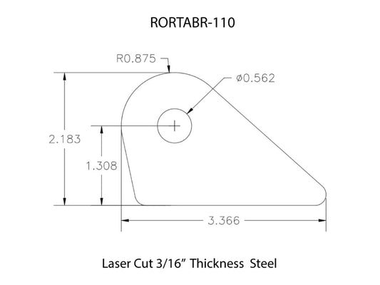 Rusty's Off Road Products - Rusty's Off-road Custom Tab R-110