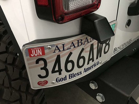 Rusty's Steel License Plate Bracket - JK Wrangler