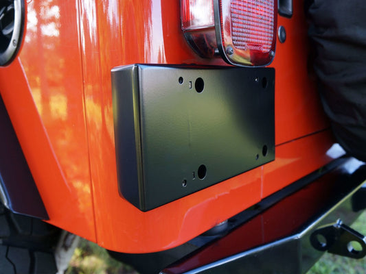 Rusty's Steel License Plate Bracket - TJ-LJ Wrangler