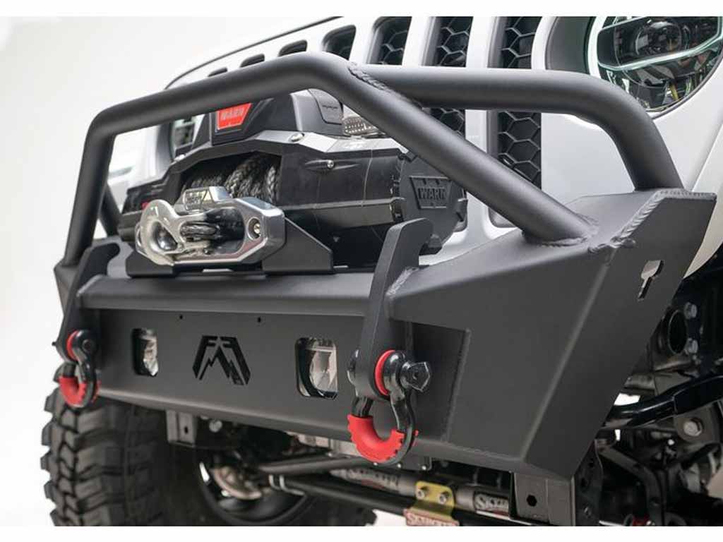 Fab Fours 18-UP Jeep JL Wrangler / 20-UP JT Gladiator Front Stubby Bumper with Pre-Runner Guard