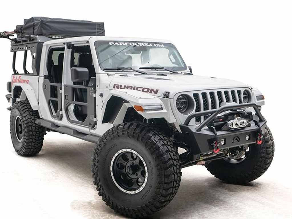 Fab Fours 18-UP Jeep JL Wrangler / 20-UP JT Gladiator Front Stubby Bumper with Pre-Runner Guard