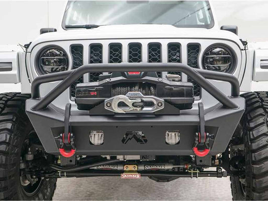 Fab Fours 18-UP Jeep JL Wrangler / 20-UP JT Gladiator Front Stubby Bumper with Pre-Runner Guard